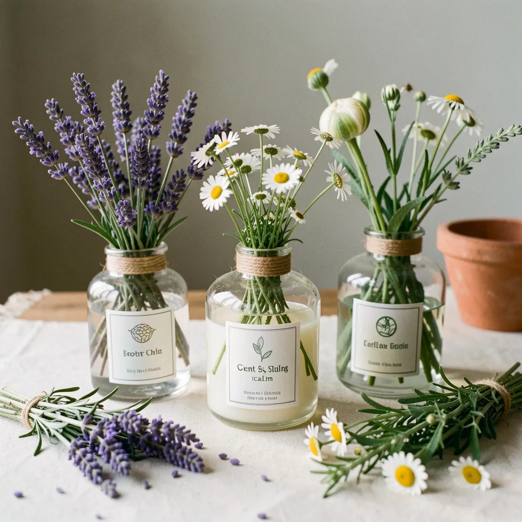 Botanical candle collection